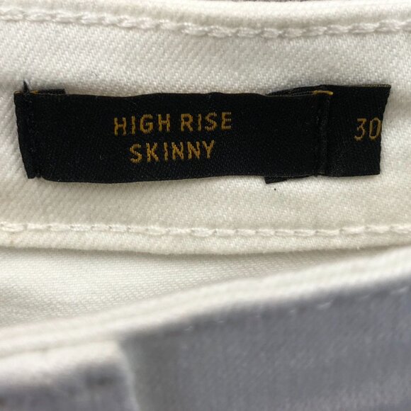 Lee Women Jeans Size 30 Medium White Denim Stretch High-Rise Skinny Ankle Casual - Picture 11 of 16